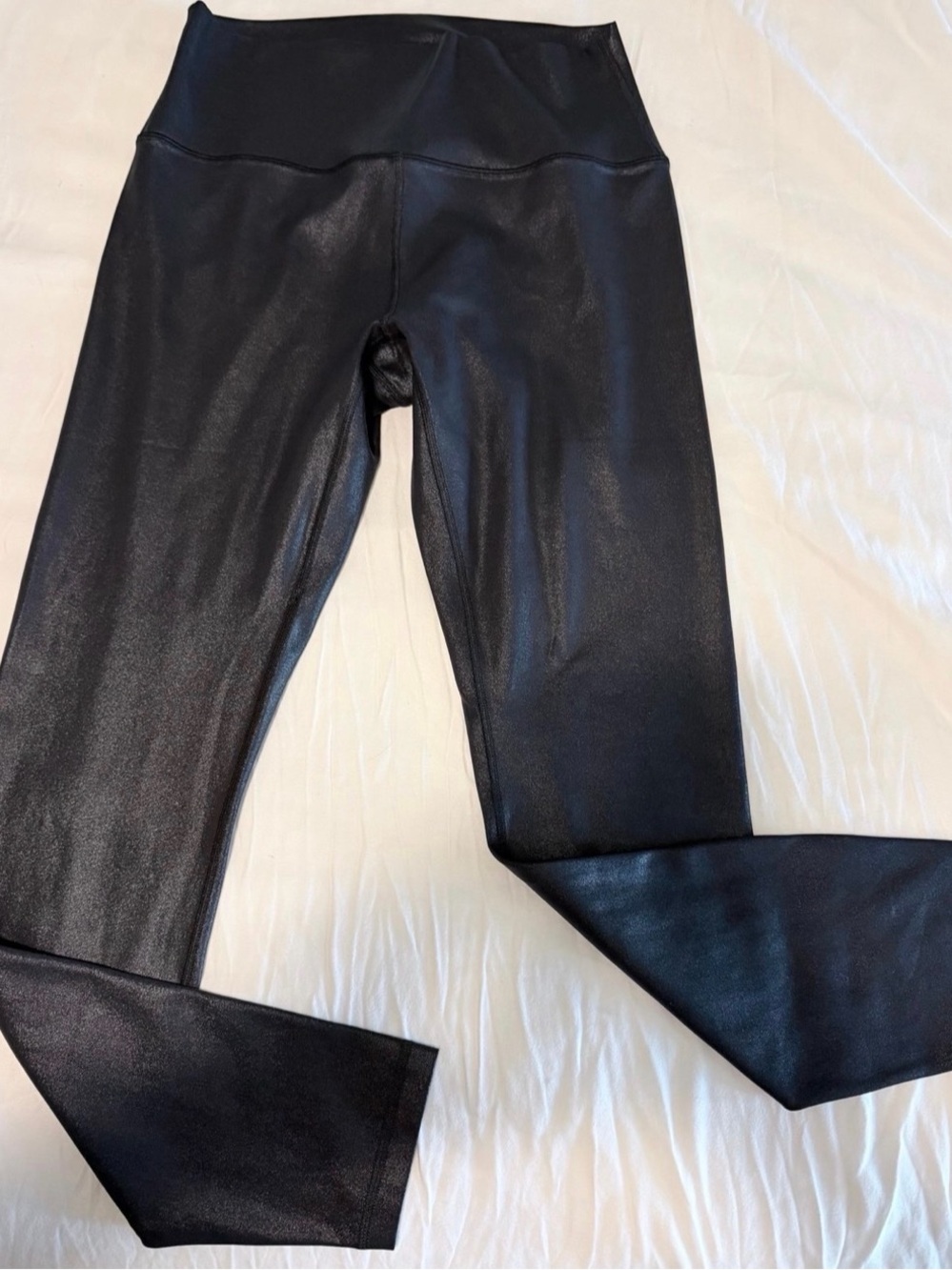 CRZ YOGA Matte Faux Leather Leggings 25" - Butterluxe High Waisted Stretch Ankle